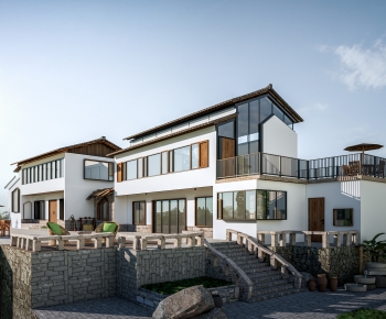 New Chinese Style Appearance Of Commercial Building-ID:137516028