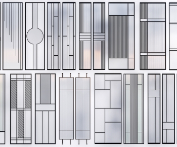 Modern Glass Screen Partition-ID:749325046