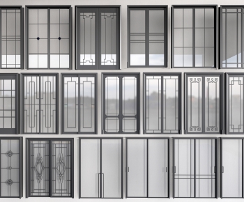 New Chinese Style Sliding Door-ID:646322975