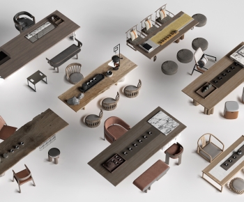 New Chinese Style Tea Tables And Chairs-ID:749767072