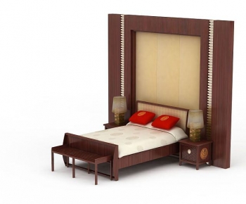 Chinese Style Double Bed-ID:696427116