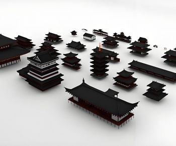 Chinese Style Ancient Architectural Buildings-ID:636837963