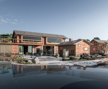 New Chinese Style Building Appearance-ID:585355049