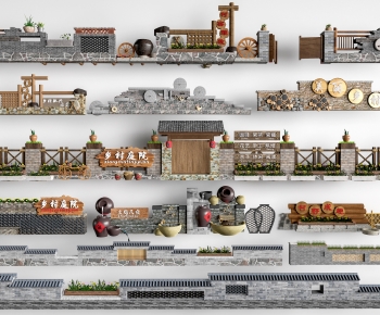 New Chinese Style Landscape Wall-ID:505635984