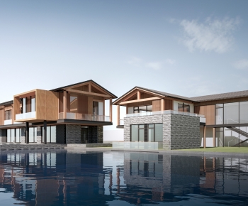 New Chinese Style Building Appearance-ID:614519133