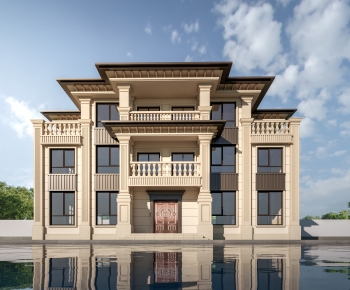Simple European Style Detached Villa-ID:183839824