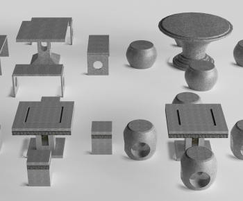 Chinese Style Outdoor Tables And Chairs-ID:477065091