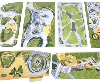 Modern Park Landscape-ID:637665996