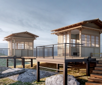 New Chinese Style Building Appearance-ID:632539993