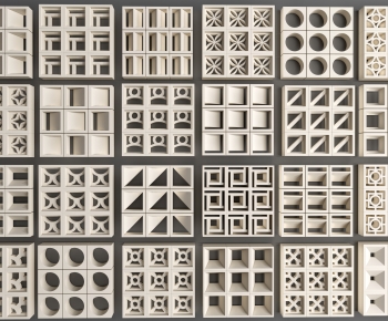 Modern Cement Brick Screen Partition-ID:525021088