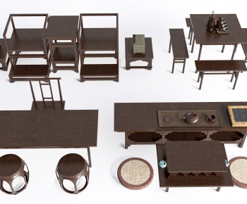 New Chinese Style Tea Tables And Chairs-ID:411551085