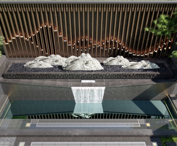 Modern Rockery Waterscape-ID:982270004