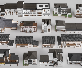 New Chinese Style Building Appearance-ID:355956084