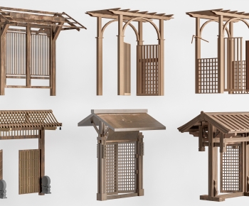 New Chinese Style Facade Element-ID:808800945