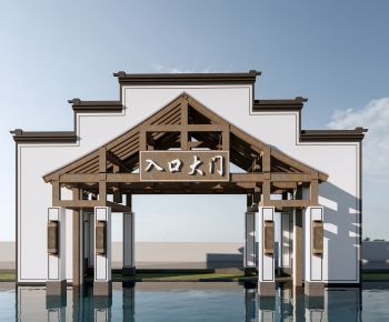 New Chinese Style Facade Element-ID:289747957