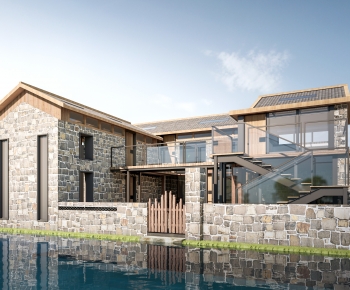 New Chinese Style Appearance Of Commercial Building-ID:124414925