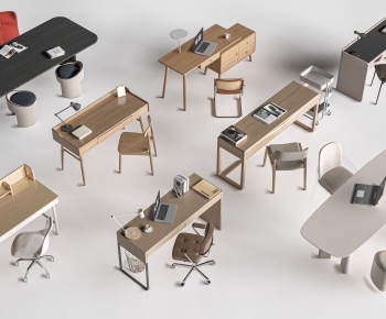 Modern Office Desk And Chair-ID:103399865
