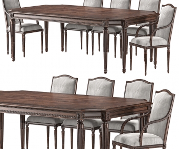 French Style Dining Table And Chairs-ID:383872999