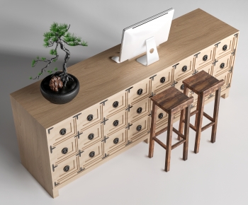 New Chinese Style Reception Desk-ID:853746893