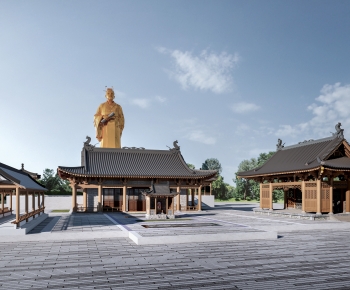 Chinese Style Religious Architecture-ID:714517127