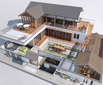 New Chinese Style Appearance Of Commercial Building-ID:887203936