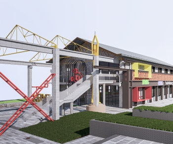 Industrial Style Appearance Of Commercial Building-ID:938312058