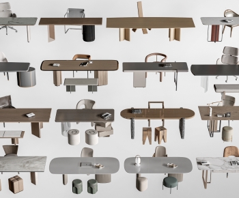 Modern Computer Desk And Chair-ID:322361956