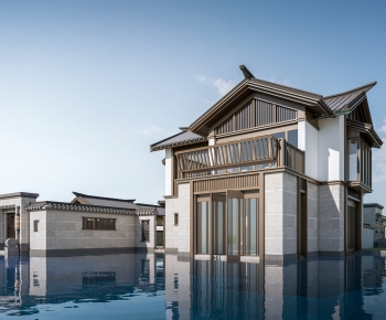 New Chinese Style Building Appearance-ID:585303071