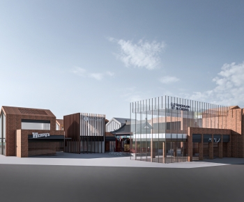 Modern Appearance Of Commercial Building-ID:461519002