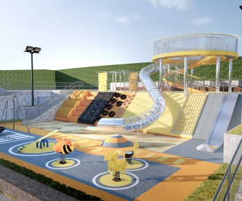 Modern Park Landscape-ID:676012997