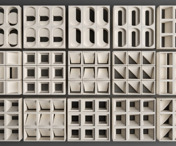 Modern Cement Brick Screen Partition-ID:507164963