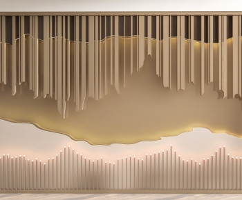 New Chinese Style TV Wall-ID:479204895