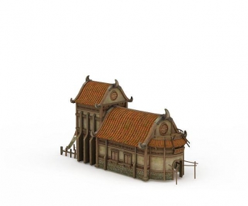 New Chinese Style Building Appearance-ID:591914896