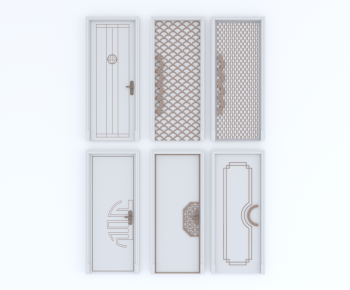 New Chinese Style Single Door-ID:339174992