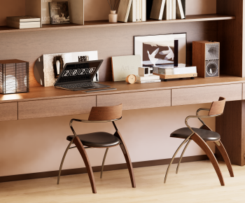 Modern Computer Desk And Chair-ID:395076994