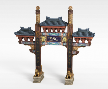 New Chinese Style Decorated Archway-ID:155214077