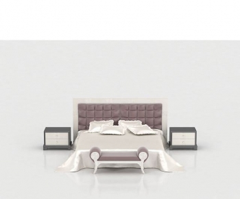 Simple European Style Double Bed-ID:159759591