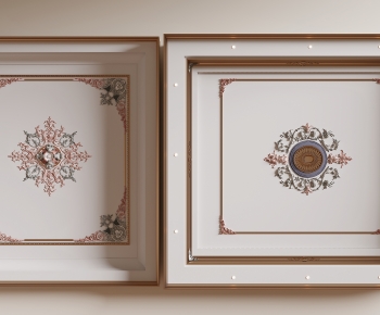 French Style Plaster Carved Top Plate-ID:957844977