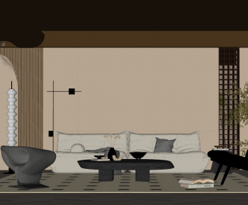 Modern A Living Room-ID:639813901