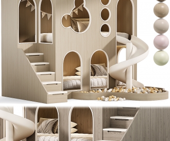 Modern Bunk Bed-ID:936686047
