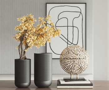 Modern Potted Green Plant-ID:212366105