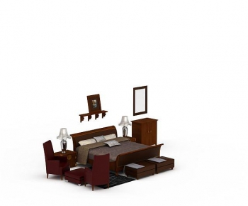 Chinese Style Double Bed-ID:502074961