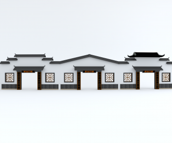 New Chinese Style Facade Element-ID:255687951
