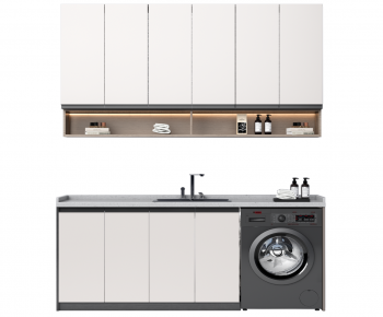 Modern Laundry Cabinet-ID:875618935