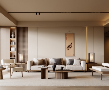 New Chinese Style A Living Room-ID:661309005