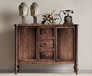 Wabi-sabi Style Side Cabinet-ID:616373063