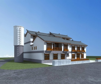 New Chinese Style Building Appearance-ID:314186106