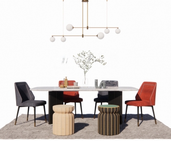 Modern Dining Table And Chairs-ID:428869969