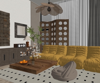 Modern A Living Room-ID:743412974