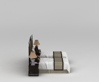 New Chinese Style Single Bed-ID:297359945